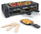 HengBo Appareil Raclette pour 3 2 4 Personnes Appareil à Raclette Multifonction avec Plaque Grill Fonte et 3 Poêles, 700W - Noir Cadeau Noel Homme Femme