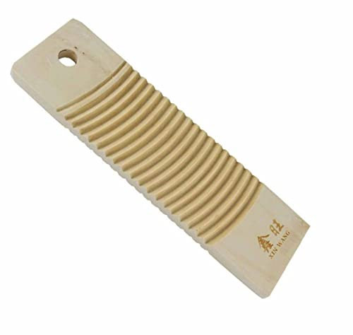 Vetrineinrete® Lavatoio in legno di bamboo tavola per bucato marrone asse tavoletta bambu per lavabo bagno lavenderia lavanderie (59x20 cm)