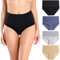 wirarpa Bauchweg Unterwäsche Damen Bauch Weg Unterhosen Baumwolle Slips 4er Pack (Mehrfarbig06-4er Pack, X-Small)