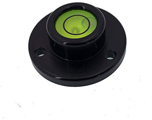 UMEI Aluminum Alloy Bull Eye Level with Screw Hole Surface Mounted Aluminium Circular Spirit Level Ball Vials ,(34X12MM) (28X11mm)