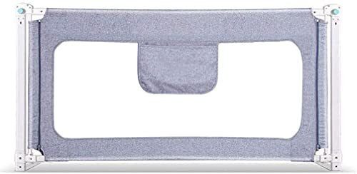 Sywlwxkq Baby Laufstall Babybettgitter mit belüftetem Mesh Extra Lange Bettgitter für Kleinkinder Kinderzimmer Zaun mit Aufbewahrungstasche Höhenverstellbares Antikollisions-Anti-Drop-Spiel