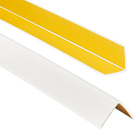 ProfiPVC Winkelprofil 30x30mm, 165cm - Kunststoffwinkel aus PVC-Gummi - selbstklebend Kantenschutzprofil, elastischer Kantenschutz - Eckschutzprofil, einfache Montage - Weiß