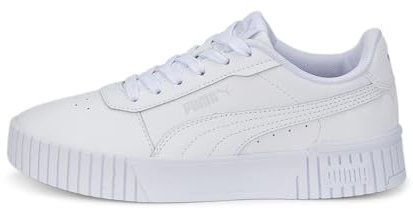 PUMA Fille Carina 2.0 Jr Baskets,White Silver Gray,35.5 EU