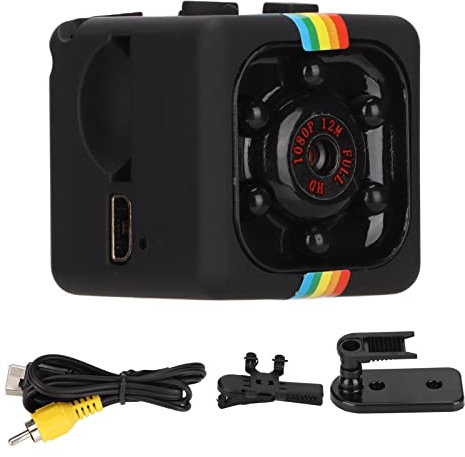 CCYLEZ 1920 X 1080 Überwachungskamera, Drahtlose AVI Full HD 140° Aufnahmekamera mit 6 Schwachlichtanzeigen, Winzige Bewegungssensorkamera für Zuhause und Büro