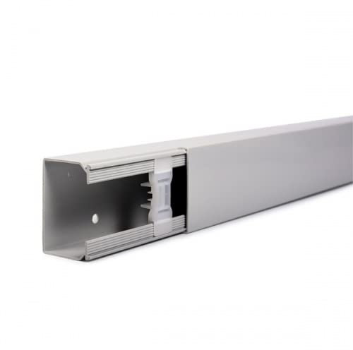 12m Kabelkanal BxH 60x60 mm, Länge 2m, Installationskanal, Leitungskanal, schraubbar, PVC grau