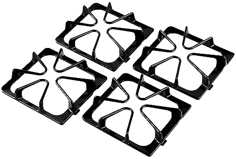 W10447925 Herdrost-Ersatz für Whirlpool-Herdteile, 22,6 x 21,6 cm, Gasbrenner-Rost für Maytag Amana Inglis Kirkland Kenmore Range Kochfeldteile Gasherd Top Range Brenner Rack Sets 4 Stück