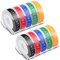 Labelwell 9mm Kompatible Prägeband als Ersatz für Dymo 3D Kunststoff Prägebändern Selbstklebend Etikettenband Weiß auf Schwarz/Rot/Blau/Gelbem/Grün für Dymo Omega und Junior E-101 E-303