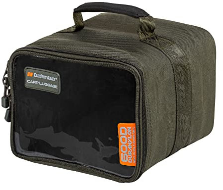 Tandem Baits Phantom Große wasserdichte Angelzubehör-Tasche Angeltasche Karpfenzubehör-Angelkoffer Angelzubehör Umhängetasche Wasserfeste Tasche aus Duranylon Endstücke PVA Bleie Haken