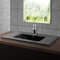 ML-Design Lavabo en Céramique Noir Mat 81x17,5x47 cm, Rectangle, Vasque à Encastrer Moderne, Lavabo de Comptoir Élégant, Lavabo avec Trou pour Robinet,Trop-Plein et Trou d'Écoulement, Salle de Bain