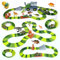 JuanKidbo Dinosaure Circuit Jouet, Dinosaure Jouet Circuit Voiture, Voiture Circuit Dinosaure avec Lumières et 6 Figurines Dinosaures, Jouet Enfant Dinosaure pour 3 4 5 6 Ans Garçons Filles