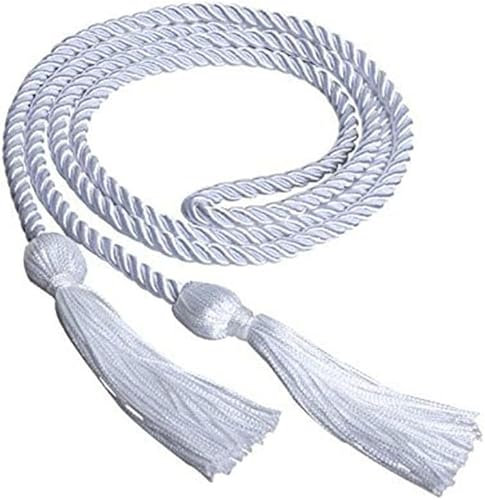 GIVBRO Graduation Honor Cords Tassels Cord Graduation Braided Belt Graduation Ropes High Honor for Grad Days Bachelor Gown - White - 1 Pc