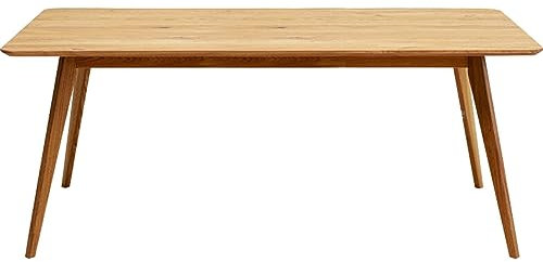 Kare Design Tisch Memo, Braun, 4-6 Personen, FSC zertifiziert, Massivholz, 300kg max. belastbarkeit, Skandi-Design, Hochwertig, Zeitlos, Holztisch, Esszimmertisch, Eichenholz, 75x180x90 cm (HxBxT)