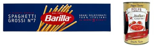 Italian Gourmet Pasta Spaghetti Grossi n.7 10 x 500g dicke lange Nudeln | Formato tradizionale, aus Hartweizengrieß für al dente Genuss und Saucen, Gesamtnettogewicht 5 kg + Kostenlos Polpa 400g