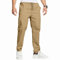 ZOXOZ Hosen Herren Chino Cargo Hose Herren Freizeithose Cargohose Männer Jogginghose Herren Baumwolle Sporthose Männer Lang Elastische Taille mit Kordelzug Casual Hose mit Taschen Khaki L