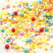 STREUSEL GLÜCK Osterei gelb weiss blau rot rosa 40g Zuckerstreusel Streusel Sprinkles Tortendeko Ostern Frühling Verzierung von Torte Kuchen Cupcakes Muffins