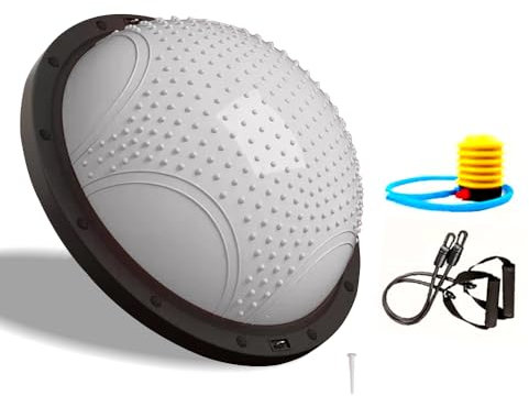 59CM Balance Ball Trainer mit taktilen Noppen, Stärkung der Rumpfkraft, Linderung von Muskelschmerzen, Fußmassage, Body Balance Krafttrainingsball für Physiotherapie, Rumpfkraft, Fitnessstudio usw