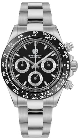 watchdives Quarz Chronographenuhren WD16500, Herren Armbanduhr mit Japanischem VK63-Uhrwerk, 39mm, Saphirglas, 100m wasserdichte Sportuhr