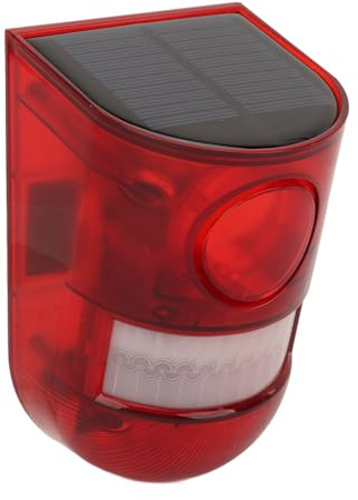 Solar-Sound- und Lichtalarm, Bewegungsmelder, 129 dB Laute Sirene, Solar-Außen-Bewegungsmelder, Alarm mit 4 Arbeitsmodi, IP65 wasserdichter Solar-Sicherheitslichtalarm
