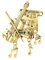KristLand Broche Vintage en Cristal Scintillant Instrument De Musique Broche Violon Broche Art Déco Rétro pour Hommes Femmes Boîte Cadeau pour Fêtes