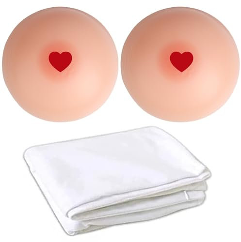 Wisfancy Silikon Brüste für Anime Körper Kissen Kurumi Covers Prothese Brust Formen, Runde Form mit Umarmung Körper Kissen Abdeckung 160x50 cm, (C Cup, 800g/Paar)