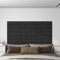 Tidyard Panneaux muraux 12 pcs Noir 60x15 cm Velours 1,08 m², Murale Décorative pour Murs de Fond de la Télévision, Cuisine, Intérieure, Salon, Chambre, Salle de Jeu