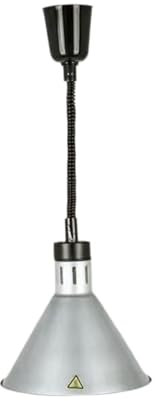 perfk Lampe Chauffante Ajustable pour Plats Chauds, Argent