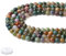QINJIEJIE Indischer Achat Perlen zum Auffädeln 8mm Edelstein Perlen Zum Basteln 50 Stück Runde Kristall Mehrfarbig Glasperlen Perlen für Armbänder Erwachsene DIY Halskette Schmuckherstellung