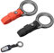2 Stück Schlüsselanhänger aus Leder, Autoschlüssel mit Alloy Ring, personalisierter Schlüsselanhänger für Männer und Frauen (schwarz und rot)., Schwarz , Small