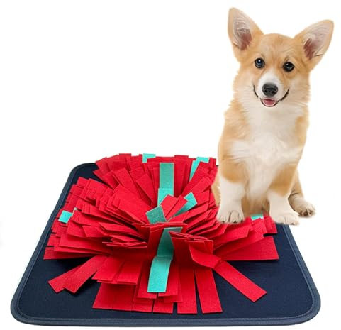 Hundeschnüffelmatte, Schnüffelteppich Hund, Interaktive Hundefuttermatte, Geruchstrainings Spielzeug, Fördert Natürliche Futtersuche, Stressabbau, für Kleine, Mittelgroße und Große Hunde