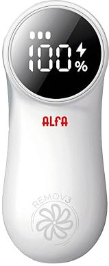 ALFA Remov3 - Levapelucchi elettrici. Porta di ricarica di tipo C. Display LED intelligente. 3 velocità regolabili. Autonomia 3,5 ore. Accessori inclusi.