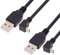 chenyang Lot de 2 câbles USB vers micro USB, USB 2.0 mâle vers micro USB 5 broches mâle, transfert de données, câble d'extension coudé à 90 degrés vers le haut/bas 0,1 m