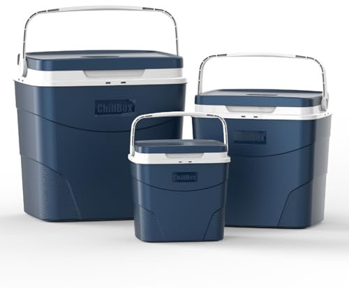 Set de Neveras Portátiles 4 L + 12 L + 24 L – Encajables, Asas Seguras, Mantiene el Hielo hasta 2 Días – Ideal Playa, Picnic y Camping