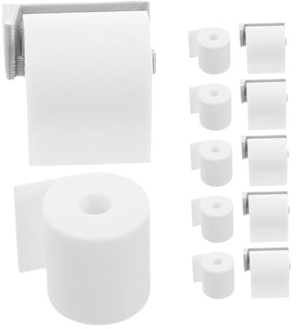 VICASKY 1Set Miniature Dollhouse Toilet Tissue Roll Holder Cute Bathroom Accessory Mini Tissue Dispenser for Doll Photography Collectibles