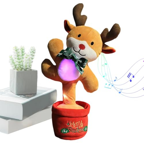 baabeash Elektrischer Weihnachtsbaum Tanz Musik Spielzeug - Singender Interaktiver Weihnachtsbaum mit Licht für Kleinkinder | Deko Für Thanksgiving Büro Geburtstag Schule Wohnung -