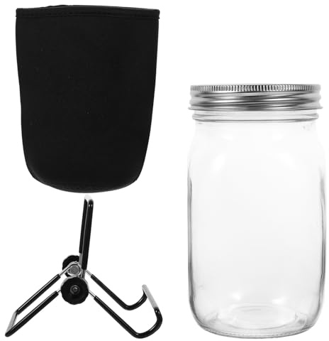 Supvox Keimglas Breiter Öffnung Und Edelstahldeckel Für Sprossen Inklusive Schattierungsbeutel Und Stand Für Anzucht Von Bohnensprossen