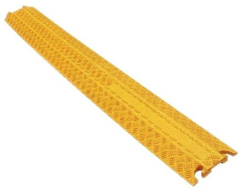 1 Kanal Kabelschutz Kabelbrücke 100 x 13 x 2 cm für Fußgänger/Radfahrer/Büro - in schwarz oder gelb - verschiedene Set-Größen (1 Stück, gelb)