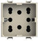 4Box 4B.A.H21 Presa Multistandard 1 Schuko o 2 Bipasso Compatibile con Bticino Matix Magic, 250 V, Avorio