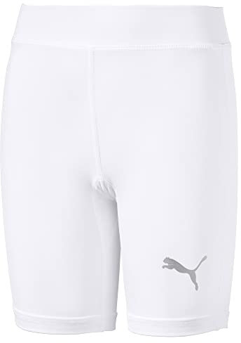 Puma Liga Baselayer Shorttight Jr, Pantalones Cortos Para Niños, Blanco (Puma White), 140