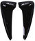DIYUCAR 2 x ABS-Auto-Frontschutzbleche für Lüftungsschlitze, für X-Serie, X5, F15, X5M, F85, Hai-Gills, Seitenschlitz, Auto-Aufkleber, Zubehör (schwarzes XDrive-Logo)