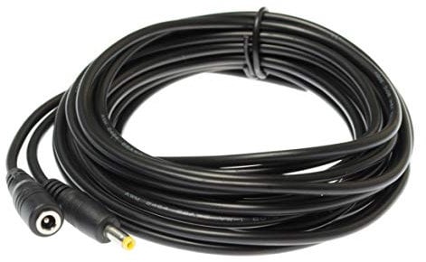 Kingfisher Technology - Long 5m Extension Lead 2A Female to Male DC Plug Power Charger Cable Black (22AWG) Compatible with Exposure Blaze Mk2 Bike Light