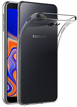 AICEK Samsung Galaxy J4 Plus Hülle, Transparent Silikon Schutzhülle für Samsung J4 Plus Case Clear Durchsichtige TPU Bumper Galaxy J4 Plus Handyhülle (6,0 Zoll)