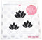 GLITZER Bügelbild 3 Stk Lotusblüten 4,5 cm Yoga Aufbügler Applikationen Bügelsticker für Stoffe Textilien Kinder zum Aufbügeln Flicken, Farbe:Glitzer schwarz