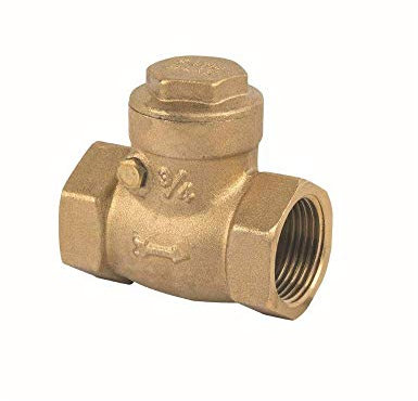 Hydroland Messing Rückschlagventil Rückflussverhinderer, Rückschlagklappe, Rückstauklappe, Rücklaufventil für Heizung Wasser (3/4 Zoll)