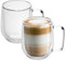 INTIRILIFE 2X Doppelwandige Thermo Gläser Set -150-200ml- Mundgeblasen isoliert für Espresso Cappuccino, Teegläser Kaffeegläser Latte Macchiato Tassen, Schwebeeffekt mit Henkel