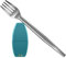 Final Fork Edelstahl Faltbare Gabel Gold Metall Faltbare Gabel Umweltfreundliche Campinggabel Taschengabel mit Kunststoffhülle für Reisen (Cyan-ara-Kunststoff)
