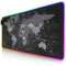 CSL-Computer – XXL RGB Gaming Mauspad – LED Schreibtischunterlage – 900 x 400 mm Übergröße – XXL Mauspad – LED Multi Color – 11 Beleuchtungsmodi – 7 LED-Farben plus 4 Effektmodi – waschbar – Weltkarte