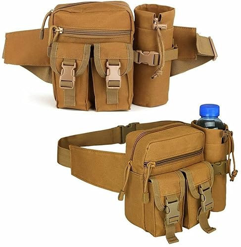 Taktische Bauchtasche, Bauchtasche, Militär, Hüftgurt, Outdoor, Wandern, Angeln, für Outdoor, Wandern, Klettern, Angeln, Jagd, Khaki, Medium