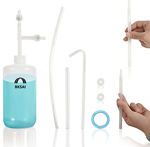 BKSAI Plant Water Bottle for Hanging Plant with Long Spout Can Watering Bottle Squeeze for Succulents Bonsai House Plants Potted Flowers Shrubs Indoor or Outdoor (1000ML)