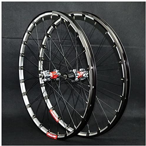 Aluminiumlegierung Mountainbike Räder 26/27,5/29 Zoll, Doppelwandig Hybrid/MTB Felgen Laufradsatz 24 Löcher Für 7/8/9/10/11 Speed Disc (Size : 26 INCH)