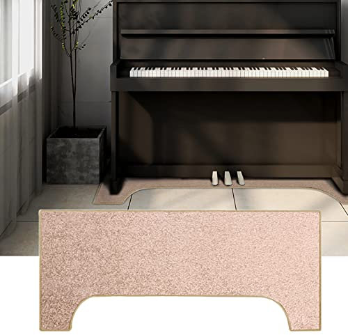 PPGE Klavierteppich 160×70 cm, Schallschutz Teppich rutschfest Matte, Klavier Schalldichte Teppich, Antivibrationsmatte Klavier, Klavier Teppich Matte, Teppich für Schalldämmung Klavier (Color:Gold)